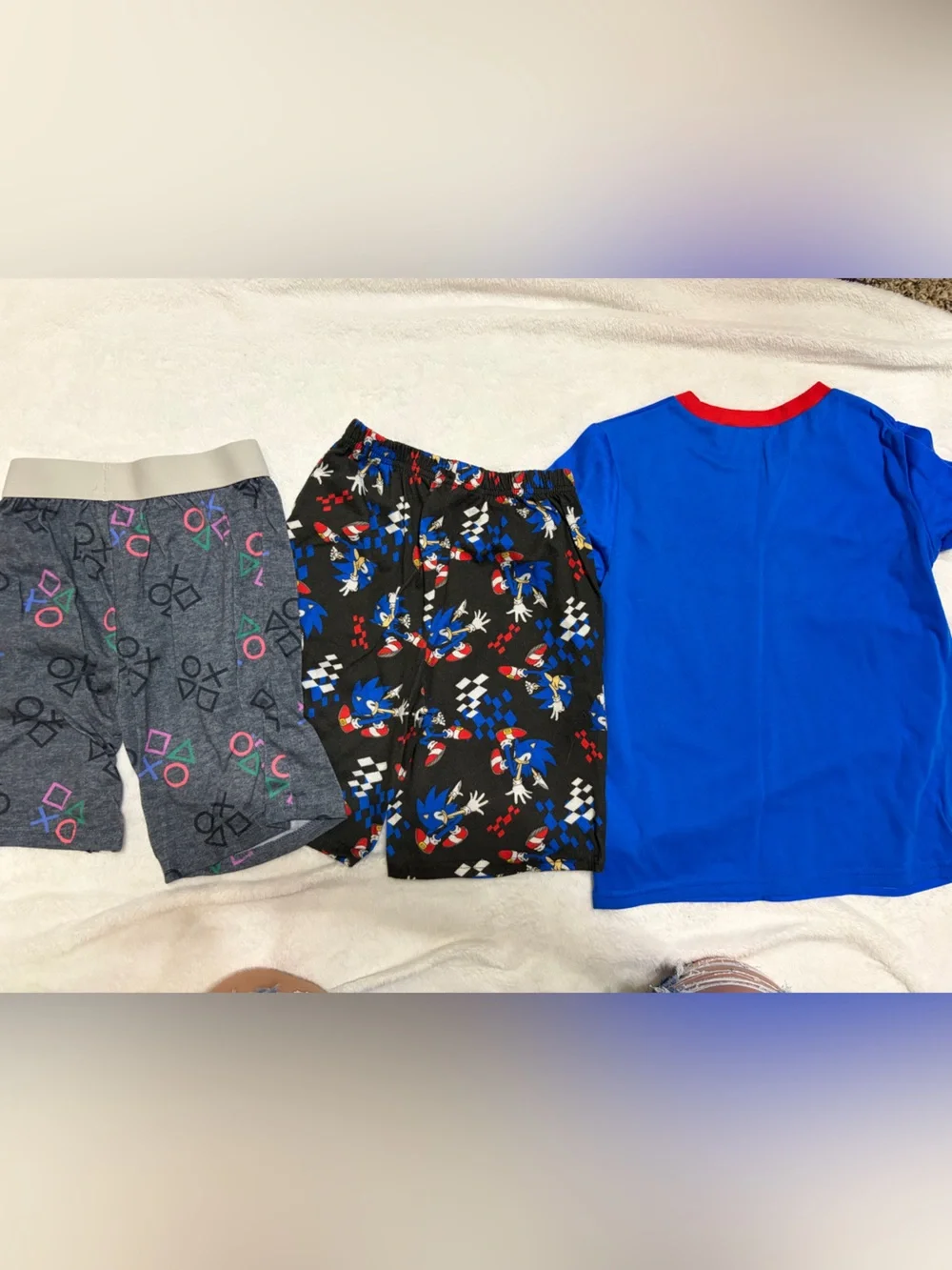 Sonic The Hedgehog Blue Kids Tee and pajama Set